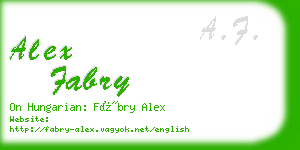 alex fabry business card